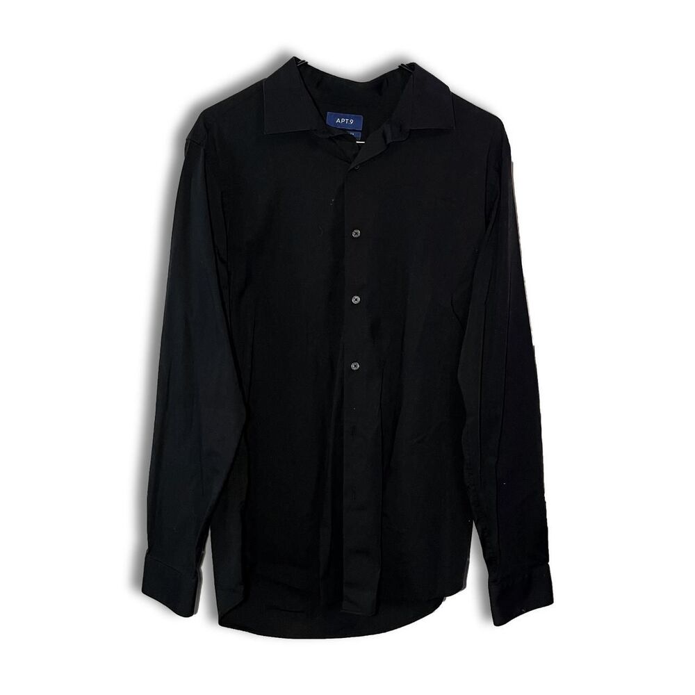 Apt-9 Men's Black Button Up Dress Shirt